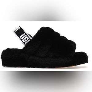UGG Fluff Yeah Black Slides